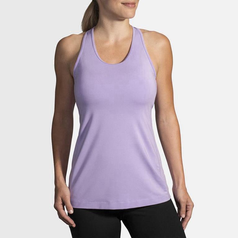 Brooks Pick-Up NZ - Women's Running Tank Top - Pink (36247-QELR)